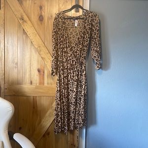 Leopard print Gap wrap dress